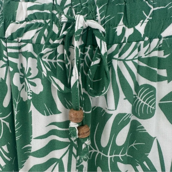 Jane And Delancey Green White Tropical Pants Small Resort Style - Picture 13 of 15